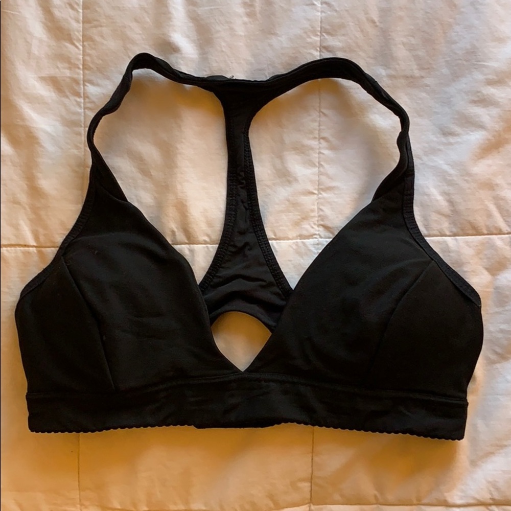 Lululemon Black V-Neck Padded Sports Bra